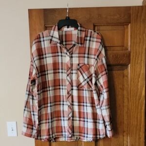 Plaid Button-Up Shirt